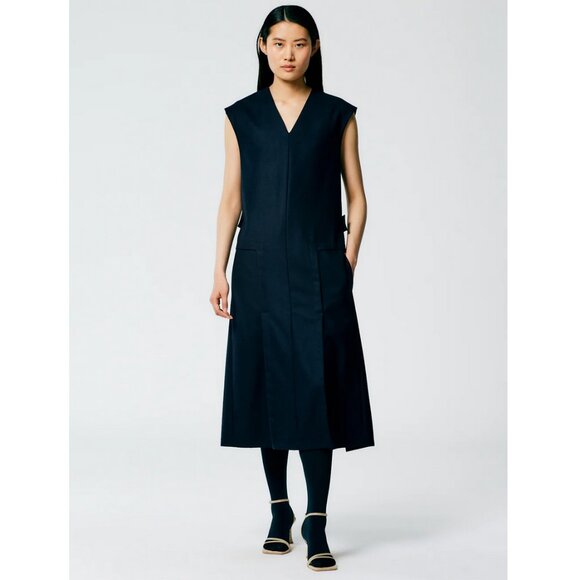 Tibi Superfine Wool Flannel Paneled Dress
